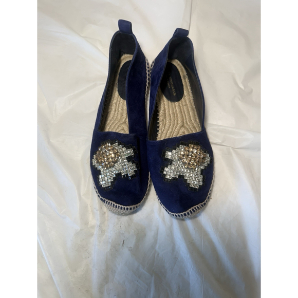 Anya Hindmarch Navy Espadrilles Size 37 Leather Suede - Picture 10 of 14